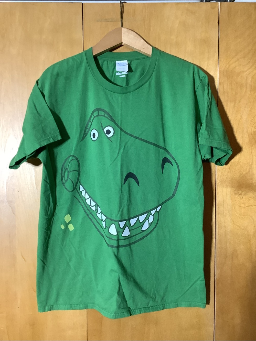 Disney Pixar Rex Toy Story green tee, size large